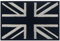 Taktisch Britische Union Jack England-Flagge Emblem Grossbritannien Bestickter Aufnäher zum Aufbügeln/Annähen, weiß schwarz