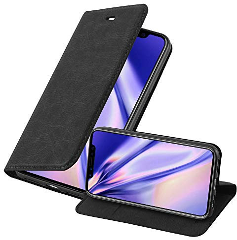 Cadorabo Hülle kompatibel mit Apple iPhone X/XS aus Premium Kunst Leder Flip Klappbare Stoßfeste Magnetische [Standfunktion] [Kartenfächern] Cover Hülle für iPhone X/XS Tasche in Schwarz