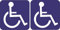 INDIGOS UG Auto Aufkleber Rollstuhlfahrer 2 Stück - Behindert - 10x10cm - Sticker - Autoaufkleber selbstklebend für Auto, LKW
