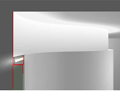 2m LED Trockenbauprofil SNL flex für Rundungen 70mm Sichtschenkel für Gipskartonplatten Stahl Zinkblech