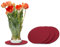 FILU Filzuntersetzer rund 25cm 4er Pack (Farbe wählbar) dunkelrot/Bordeaux - Untersetzer aus Filz für Tisch und Bar als Glasuntersetzer/Getränkeuntersetzer für Glas und Gläser