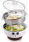 Non-Stick Electric Hot Pot Mini Heating Pan, 3.6L Stainless Steel Electric Skillet Pan, Multi-Cooker Round Frying Pan with Lid & Steamer, Perfect for Stir Fry/Stew/Steam/Dorm/Travel/Home