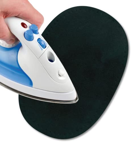 USIT, Patchs Thermocollants en Tissu en Daim, 16x11 cm, Idéaux pour Réparer Pantalons, Vestes et Chemises, Teintures Inaltérables, 2 Pièces, Bouteille Verte