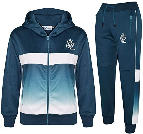 A2Z 4 Kids Boys Girls Tracksuit 3D Digital Two Tone Gradient A2Z Logo Embroidered Top Bottom Jogging Suit Sports Joggers Age 5-13 Years