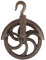 Esschert Design Flaschenzugrolle aus Gusseisen, 14,1 x 4,5 x 18,2 cm, sehr stabil