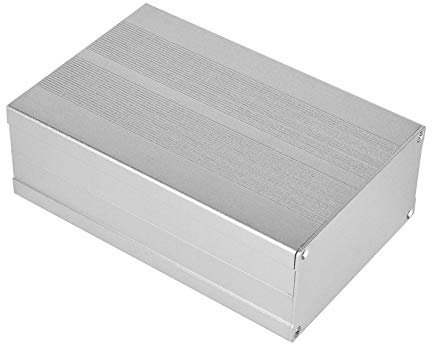 Elektronisches Projektgehäuse Aluminiumlegierung Leiterplatte Verdrahtungsgehäuse Decoder, Alu Gehäuse Elektronik Gehäuse Aluminiumschale Sand Silber, 55x106x160mm Anschlussdose Wasserdicht