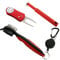 Golf Club Bürste Sharpener Pitchgabel Pflege Set (Rot)