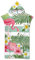 FANSU Badeponcho Strand Poncho Kapuze, 3D Flamingo Mikrofaser Strandtücher Handtuch Bademantel Badetuch Duschtücher Handtücher Für Umziehhilfe Damen&Herren (75 * 110cm,Grüne Streifen)