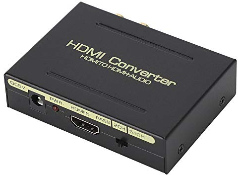 VBESTLIFE HDMI Audio Extractor, Stereo Audio Converter Adapter, HDMI Audio Splitter, 1080P HDMI Audio Extractor