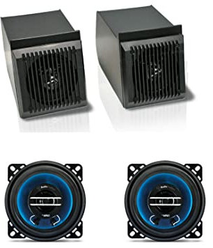 Casse nere Panda 750 Classic altoparlanti kit 100 W totali audio stereo 4x4 box nero - PK 100 - KT60011N