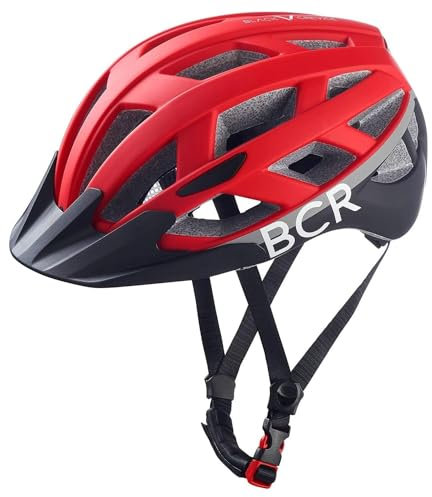 Black Crevice Fahrradhelm mit LED Rücklicht, red/Black, S (51-54 cm)…