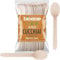 Cuillère en Bois Biodégradable, Couverts Jetables Compostables, 50 Pièces