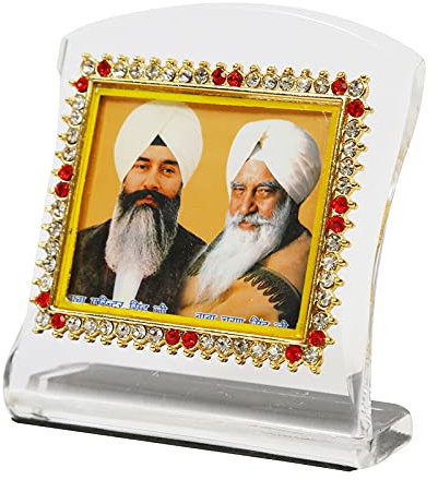 BISMAADH Religiöses Idol Acryl Schaustück Figur für Auto Armaturenbrett, Home & Office Decor (Radha Soami)