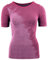 duParc Women's Active Wear Sportshirt, nahtlos, schnell trocknend, Melange-Effekt Yoga Shirt, Rot, Medium