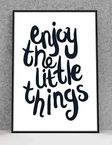 Handmade By Stukk Posterwand, Motivation Enjoy The Little Things, A4, 210 x 297 mm