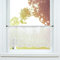 SCHOAL Scheibengardine mit Tunnelzug Gardinen Küche Modern Bistrogardinen Voile Stores Fenstergardine Weiß mit Wellen Muster Gold BxH 90x45cm 1 Stück