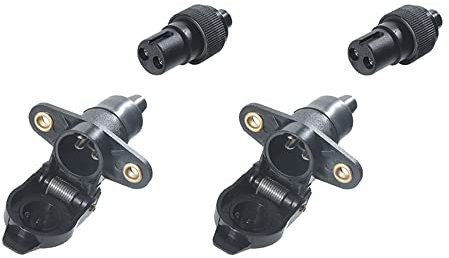 TAEUYYM 2 Pcs Enchufes de Remolque 2 Pines y Zócalo de Remolque 2 Pines, 12V Enchufe Zócalo Remolque 2 Pines Impermeable Conector Remolque, para Tractor/Vehículo Agrícola/Maquinaria de Agricultura