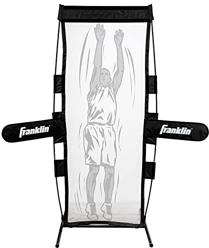 Franklin Sports Basketball Defender Dummy – Basketball-Trainingsgerät + Übungsausrüstung – Übungsabwehr mit abnehmbaren Armen zum Schießen + Dribbling Drills – Großer 17,8 x 5,1 cm Dummy Defender