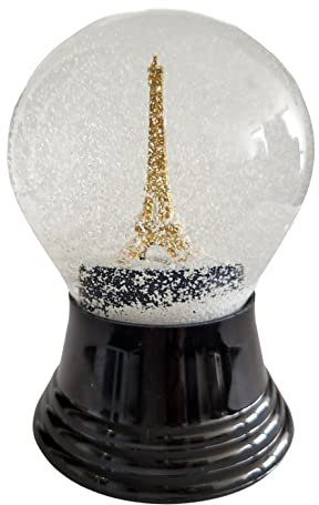 Schneekugel aus echtem Glas - Fast wie echter Schnee, Eiffelturm, 8 cm