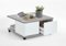 RASANTI Twin 1 Couchtisch auf Rollen Beton/Weiss Edelglanz