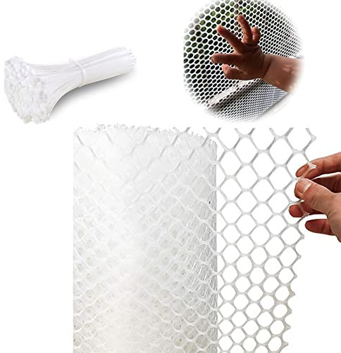 Balkon Schutznetz für Kinder, Sicherheitsnetz Kunststoffnetz, Schutznetz für Fenster und Treppe, Katzen Haustier Hund Absturzsicherung Netz, Bissfest Reißfest, Weiß ( Color : Mesh 1.2cm , Größe : 1m x