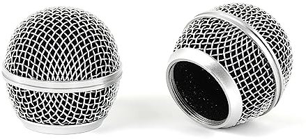 Musiin Mikrofon-Ersatzgitter für Shure SM58, SM58-LC, SM58S, BETA 58A, SV100, PGX24, SLX4 Mikrofonkopfabdeckung, Mikrofon-Kugelkopf-Netzgitter, Kapselteile