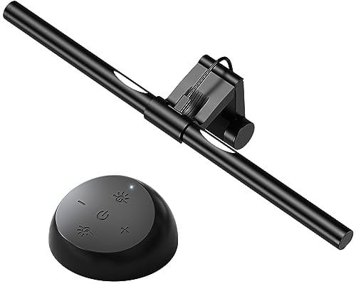 Coolait Computer Monitor Light,Screen Monitor Light Bar with Backlight for Eye Caring,E-Reading LED Task Lamp with Color/Dimming Adjustment,Remote Control,No Screen Glare Space Saving Home Office Lamp