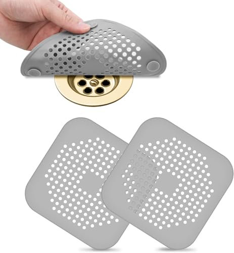 WAHKSR 2-teilige Silikon Drainage Netz Waschbecken Anti Verstopfung Silikon Bodenablauf Abdeckung Badezimmer Drainage Auslass Haar Anti Verstopfung Filter Kanalablauf Filter abflusssieb
