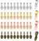 100 Pcs Spoon Glue On Bails Pendants Flat Pendant Bails Jewelry Bails, 5 Colors Plated Small Pendant Bails Necklace Bails Oval Glue On Earring Bails for DIY Crafts and Jewelry Making Supplies