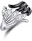 Engel Teufel Ring Sterling Silber Dämon Engelsflügel Verstellbarer offener Ring Schmuck Geschenke für Frauen