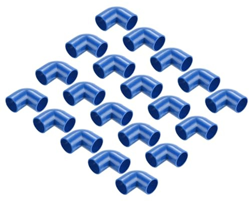 QUARKZMAN 30 Stück PVC Rohrverbinder 16 mm Richtungswechsel 90 Grad Winkelrohrverschraubung Kupplung Kanalverbinder Kupplungsverbinder Kabelrohr für Elektrische Leitung Rohre, Blau