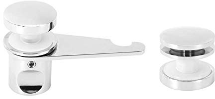 Glomora Glastürschloss, 304 Edelstahl-Türschloss-Sicherheit, Bodenverriegelungsschloss Für Badezimmer-WC-Shop-Glastüren (Silber)