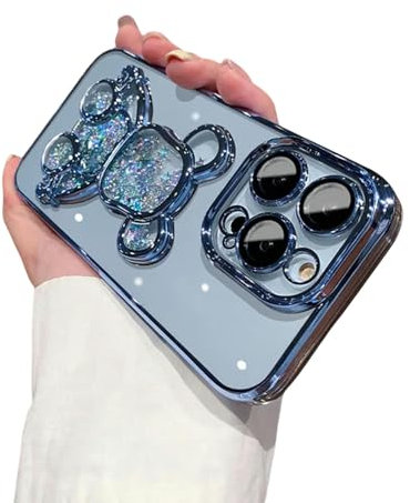 ZuoXun La Encantadora Carcasa Del Teléfono De Toon Bear Liusha Está Disponible Para iPhone 15 14 13 12 11 Pro Max X Xr Xs 8 7 Plus-Para iPhone Xr-Blueber
