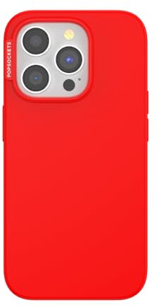 PopSockets iPhone 15 Pro Hülle kompatibel mit MagSafe, Handyhülle für iPhone 15 Pro, kabellos aufladbar, nur Hülle - Rosso