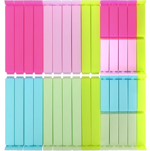 Zhtulck Verschlussclips, 40 Stück clips für tüten，6CM/11CM Verschlussklammern Clips, Bunte Klammern für Tüten, Wiederverwendbar Tütenclips für Verpackung Süßigkeiten Snacks (8cm/14cm)