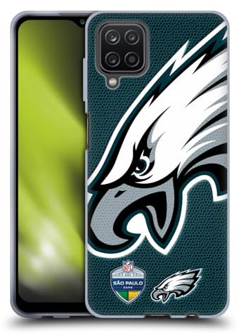 Head Case Designs Offizielle NFL São Paulo Eagles Internationale Spiele 2024 Soft Gel Handyhülle Hülle kompatibel mit Samsung Galaxy A12 (2020)