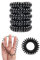 Specora Spiral Haargummi Schwarz 5er Pack - 5 cm - Telefonkabel Zopfgummi - Ohne Ziepen & Verheddern - Elastisch, ohne Abdruck, haarschonend