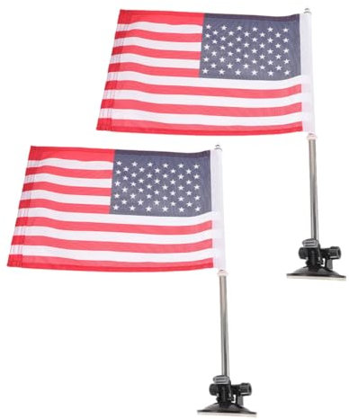 SOLUSTRE Support De Mât De Drapeau Américain pour Voiture Support De Mât De Drapeau pour Véhicules Kit De Mât De Drapeau Daffichage Polyvalent
