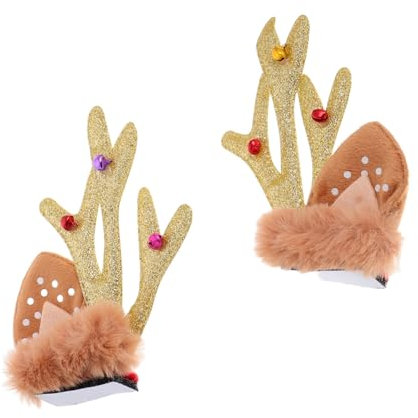 Zerodeko 1 Paar Geweih-Helm-Ornament Rentier Weihnachtsdekoration Hirschgeweih Ornamente rentier kopfschmuck weihnachtsmütze für helm motorradhelm Weihnachtsdekorationen Rentier Helmzubehör