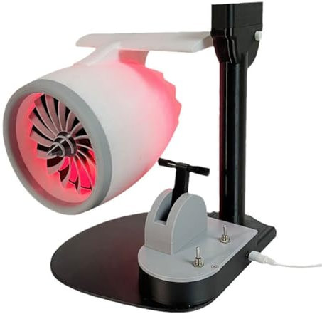 Cymwer Creative Desktop Turbofan Light, Jet Engine Model Kit With Humidification, Turbo Desktop Fan with 3D Printed Exquisite for Home Office