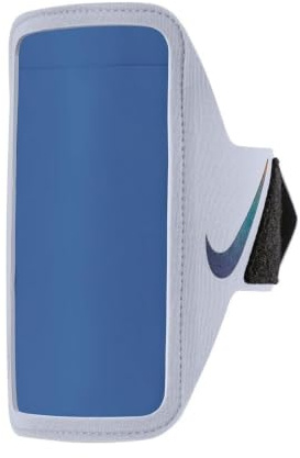 Nike Lean Armband Plus Smartphone Sportarmband Running Fitness Jogging Handyhalter Armband reflektierend Laufzubehör, Ghost/Black/Comet Blue, One Size