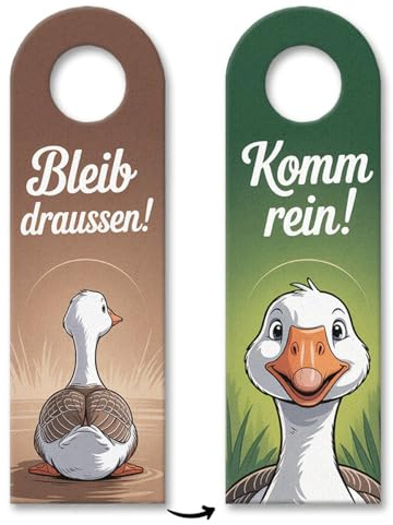 speecheese Türhänger Cartoon Gänse Bleib draussen Komm rein lustiger | mit Spruch