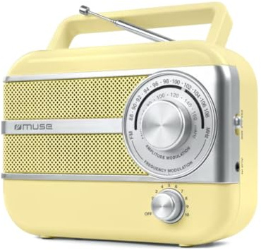 Muse M-056 SC Amarillo - Radio Portátil Vintage