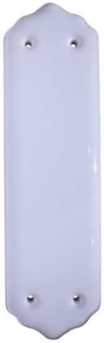 EUROART Porcelain Fingerplates Door Push Plate Traditional Style for Internal Doors (White)