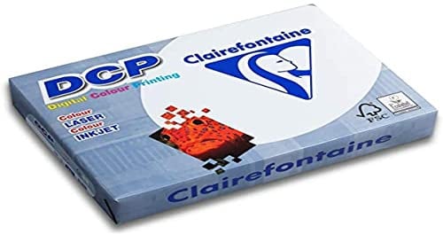 Clairefontaine 1858C Druckerpapier DCP Premium Kopierpapier für farbintensiven Bilderdruck, DIN A3, 29,7 x 42cm, 250g, 1 Ries mit 125 Blatt, Weiß