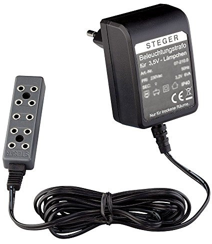 Kahlert Licht 60962 - Minipuppenzubehör - Beleuchtungstrafo für Puppenstuben und Weihnachtskrippen 3.2 V, 12 W