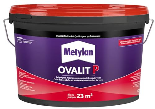 METYLAN Ovalit P , colle prête à l'emploi pour isolants thermiques et phonique, dalles plafond et éléments décoratifs - Seau 7kg