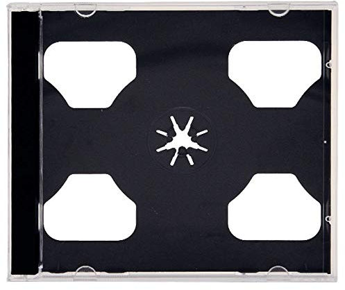 Vision Media® 25 X Double CD Jewel Case Black Tray