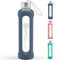 EPiCO BOTTLES Sport Glasflasche - Trinkflasche Glas 550ml mit Schutzhülle aus Silikon - spülmaschinenfest - Ideal für unterwegs, Saft, Sport und Yoga - 100% BPA frei