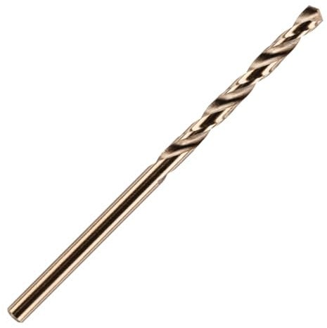 3.3mm HSS Gold Cobalt Jobber Drill Bit For Drilling Stainless Steel And Hard Steels/Metals. (3.3mm x 65mm Cobalt Jobber Drill)